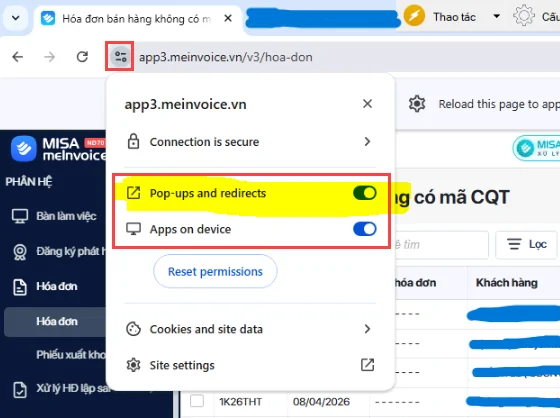 SK Việt Nam - Chuyển đổi số - Tắt chặn popup trên Chrome